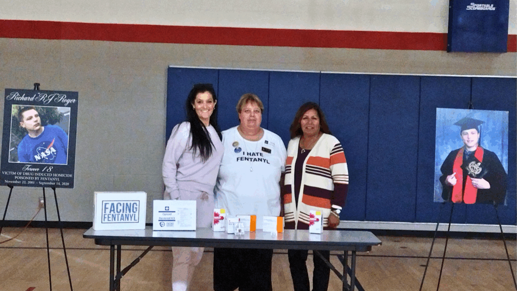 Amber Royer presents drug prevention program.