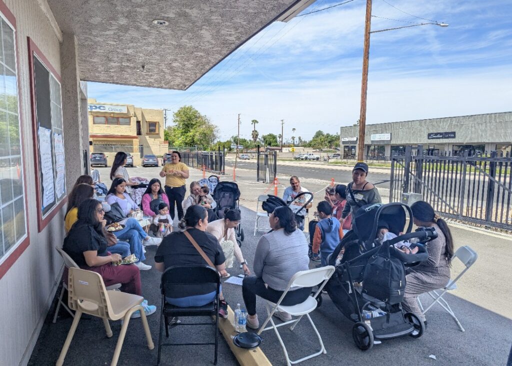 Listening sessions with moms and residents in Hement